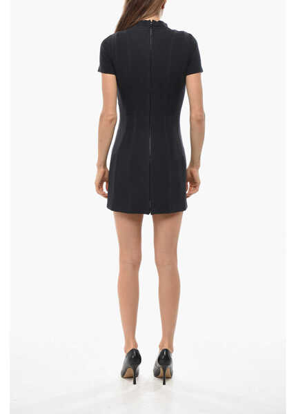 Rochii scurte Balenciaga Short Sleeved Corseted Mini Dress Black Femei (BM 19728125) 3