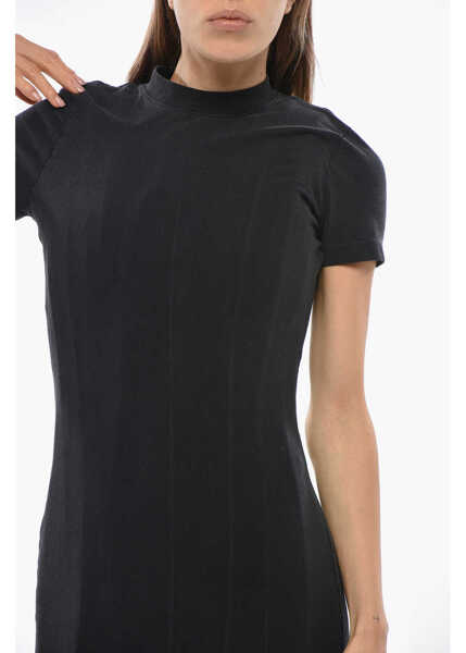 Rochii scurte Balenciaga Short Sleeved Corseted Mini Dress Black Femei (BM 19728125) 4