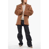 Geci Saint Laurent Dama - Paltoane Saint Laurent Wool Coat With Martingale Brown Femei (BM 19728134) - B-mall.ro