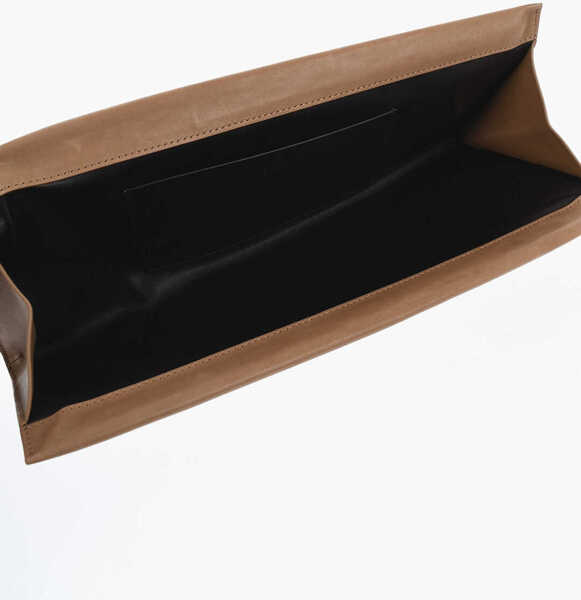 Genti plic THE ROW Leather Flat Clutch Brown Femei (BM 19728149) 4