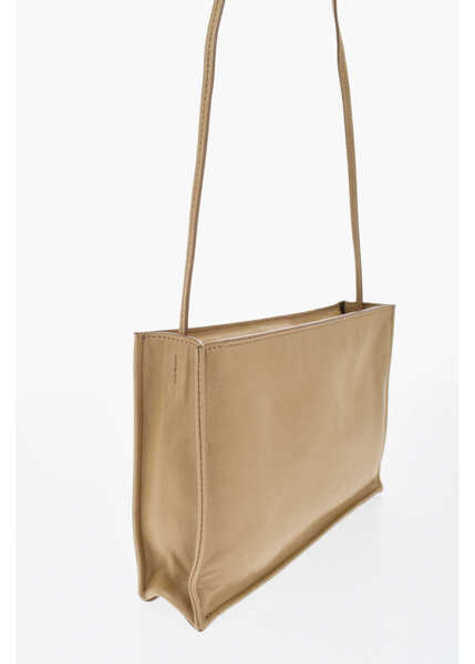 Genti de umar THE ROW Solid Color Leather Shoulder Bag Beige Femei (BM 19728152) 3