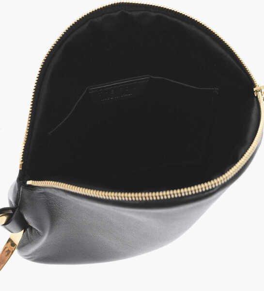 Genti plic THE ROW Leather Round Wrist Bag With Zipped Closure Black Femei (BM 19728158) 3