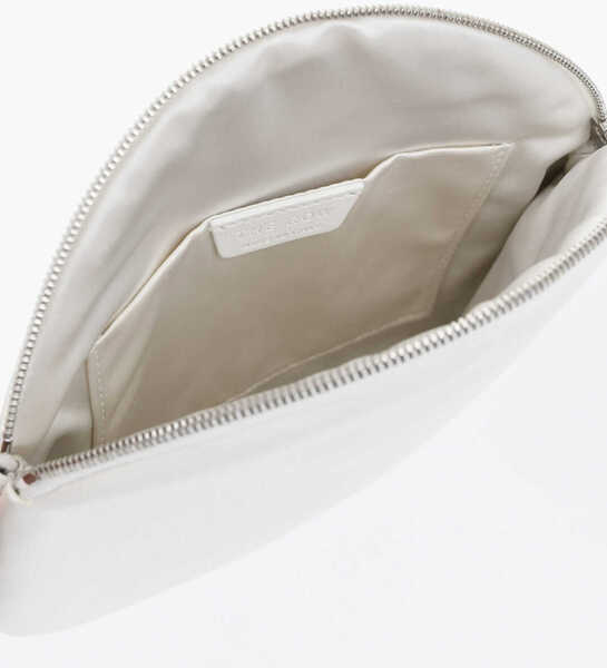 Genti plic THE ROW Leather Round Wrist Bag With Zipped Closure White Femei (BM 19728167) 3