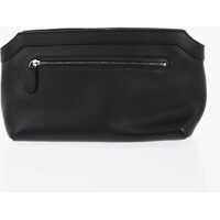 Genti de mana Textured Leather Terrasse Pouch With Zipped Closure Femei