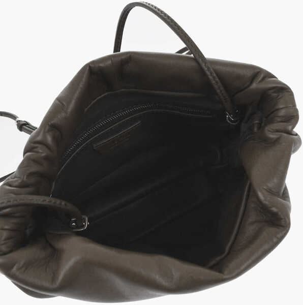 Genti de umar THE ROW Solid Color Leather Shoulder Bag Military Green Femei (BM 19728188) 4