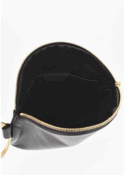 Genti plic THE ROW Leather Round Wrist Bag With Zipped Closure Brown Femei (BM 19728191) 3