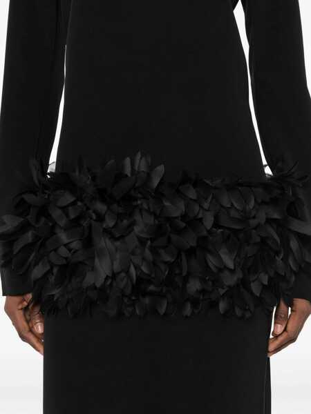 Rochii elegante TOTME Abito lungo Petal Black Femei (BM 19728264) 5