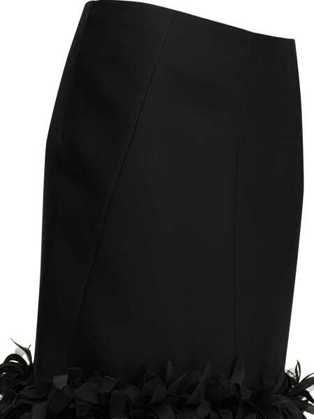 Fuste casual TOTME Gonna a petalo Black Femei (BM 19728276) 4