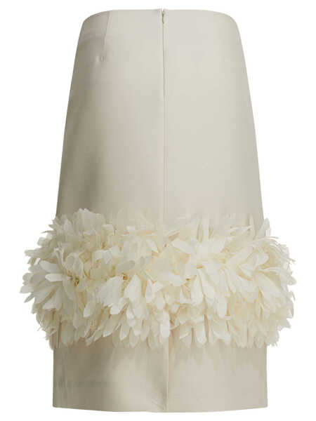 Fuste casual TOTME Gonna a petalo Beige Femei (BM 19728282) 2