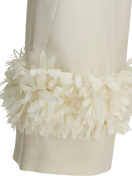 Fuste casual TOTME Gonna a petalo Beige Femei (BM 19728282) 3