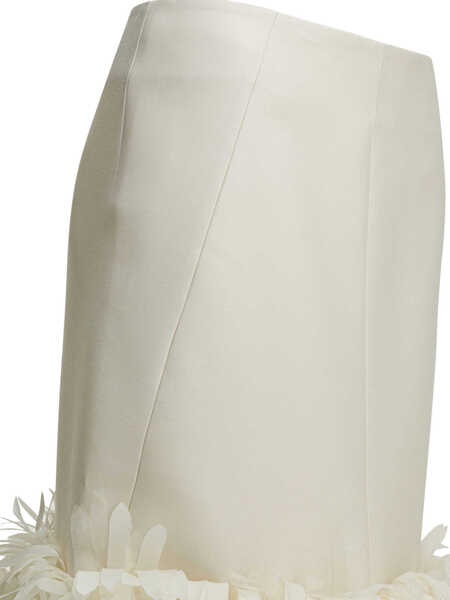 Fuste casual TOTME Gonna a petalo Beige Femei (BM 19728282) 4