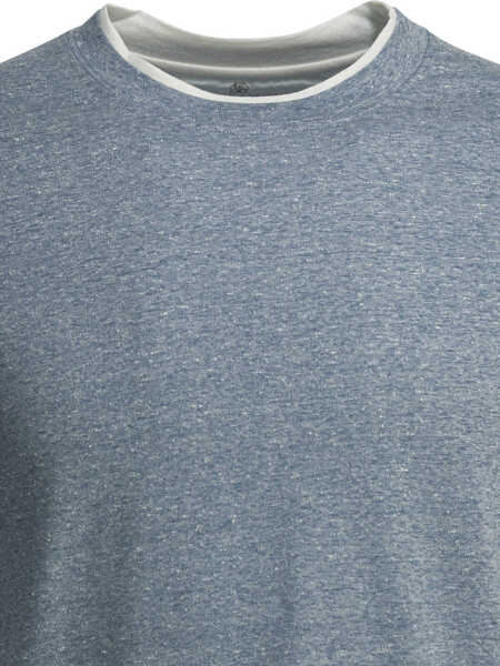 Tricouri Brunello Cucinelli T-shirts Light blue Barbati (BM 19728510) 3