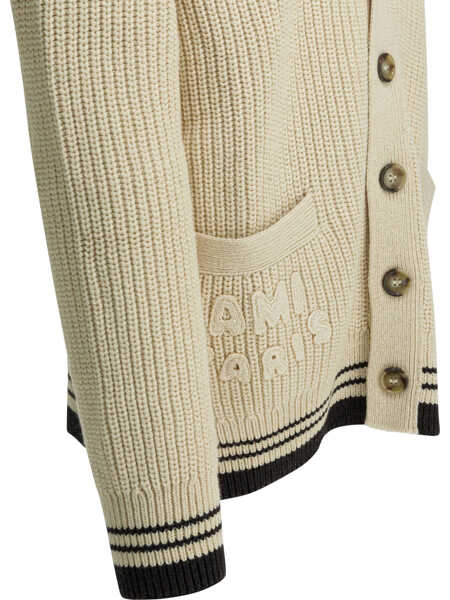 Pulovere casual AMI Paris Knitwear White Barbati (BM 19728648) 4