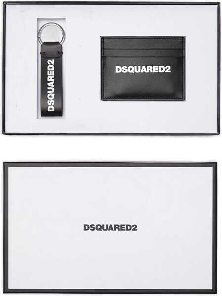 Portofele DSQUARED2 Card Holder And Keychain Gift Set BLACK Barbati (BM 19728695) 4