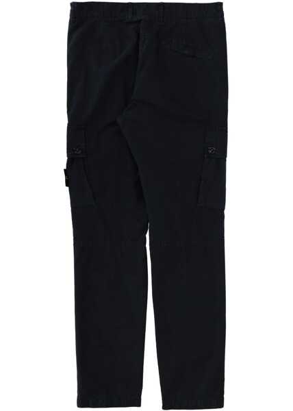 Pantaloni casual Stone Island Cargo Pants With Logo Patch BLUE Barbati (BM 19728824) 2