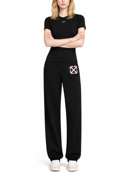 Tricouri Off-White Basic T-Shirt With Logo BLACK Femei (BM 19728839) 2