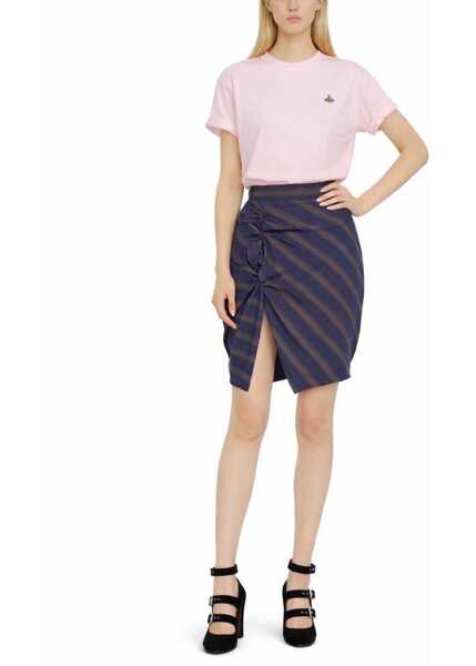 Tricouri Vivienne Westwood Orb Logo T-Shirt POWDER Femei (BM 19728845) 2