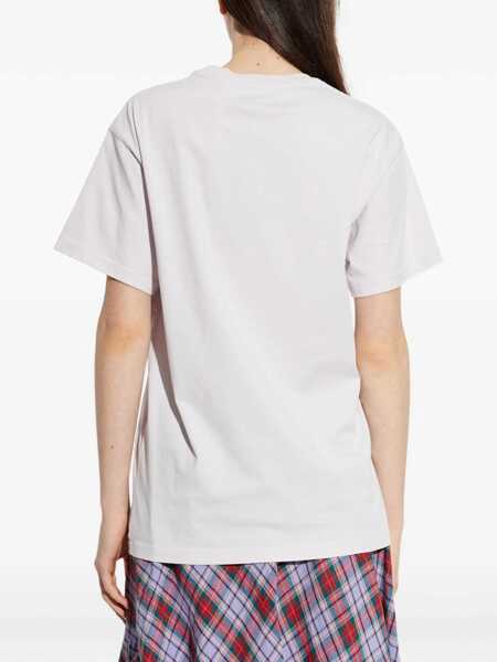 Tricouri Vivienne Westwood Orb Logo T-Shirt POWDER Femei (BM 19728845) 4