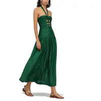 Rochii ZIMMERMANN Dama - Rochii casual ZIMMERMANN Midi Dress With Knots Daylight GREEN Femei (BM 19728911) - B-mall.ro
