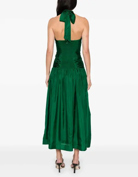 Rochii casual ZIMMERMANN Midi Dress With Knots Daylight GREEN Femei (BM 19728911) 4