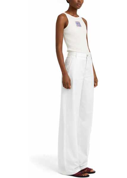 Tricouri Marni Tank Top With Logo BEIGE Femei (BM 19728917) 2