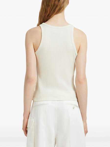 Tricouri Marni Tank Top With Logo BEIGE Femei (BM 19728917) 4