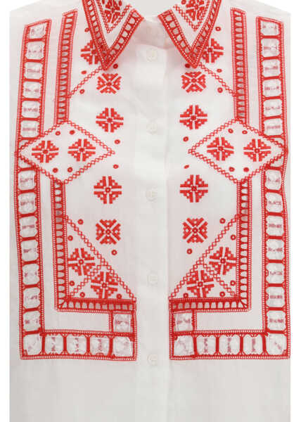 Camasi casual Ermanno Scervino Manjaro embroidered Shirt FDO OTTICO 10601 RIC. ROSSO Femei (BM 19729325) 3