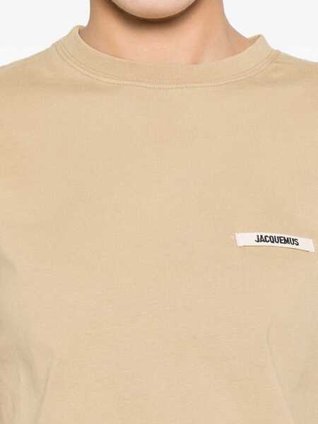 Tricouri JACQUEMUS Grosgrain Short Sleeve T-Shirt BEIGE Femei (BM 19729358) 5