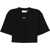 Off-White Cropped T-Shirt With Logo BLACK