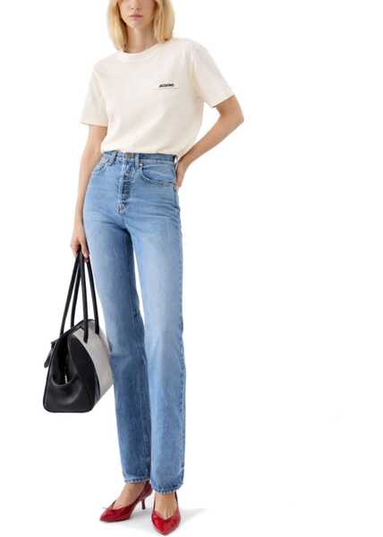 Tricouri JACQUEMUS Grosgrain Short Sleeve T-Shirt BEIGE Femei (BM 19729367) 2