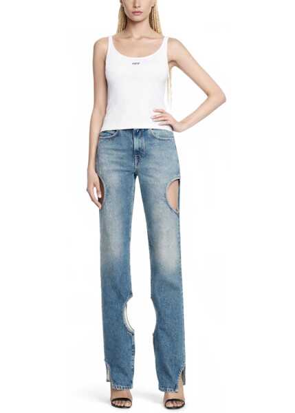 Bluze Off-White Tank Top With Logo WHITE Femei (BM 19729370) 2