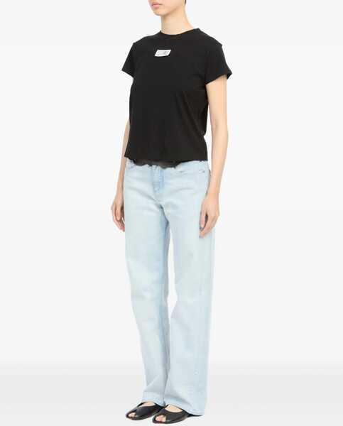 Tricouri MM6 Maison Margiela T-Shirt With Logo BLACK Femei (BM 19729382) 3