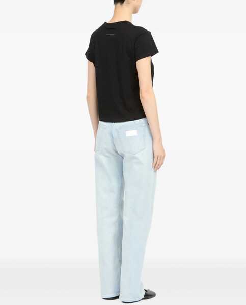 Tricouri MM6 Maison Margiela T-Shirt With Logo BLACK Femei (BM 19729382) 4