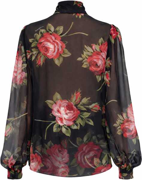 Bluze Dolce & Gabbana Top Stampa Bouquet Di Rose BLACK Femei (BM 19729415) 2