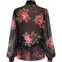 Topuri Dama - Bluze Dolce & Gabbana Top Stampa Bouquet Di Rose BLACK Femei (BM 19729415) - B-mall.ro