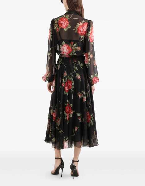 Bluze Dolce & Gabbana Rose Bouquet Print Top BLACK Femei (BM 19729415) 3