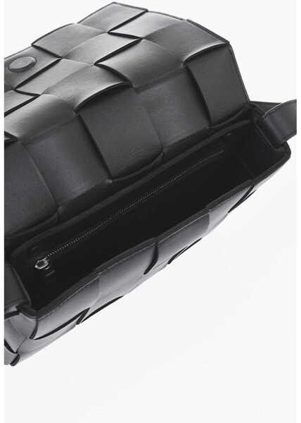 Genti de umar Bottega Veneta Braided Leather Cassette Shoulder Bag Black Femei (BM 19729553) 4