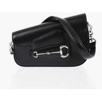 Genti de umar Leather Squared Bag With Horsebit Femei