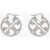Tory Burch Metal Miller Hoop Earrings Withh Rhinestone Silver
