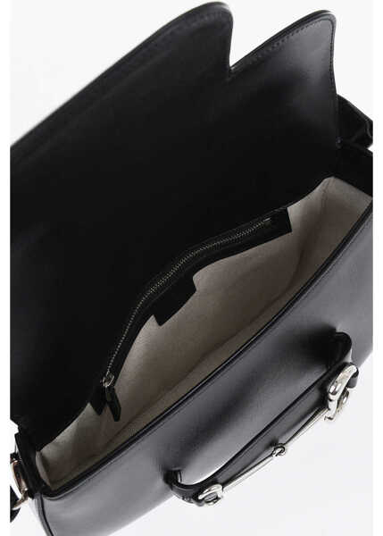 Genti de umar Gucci Leather Squared Bag With Horsebit Black Femei (BM 19729586) 4