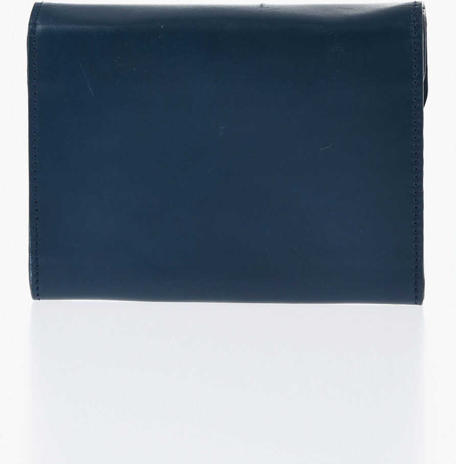 Portofele DSQUARED2 Leather Wallet With Golden Metal Detail Blue Femei (BM 19729589) 2