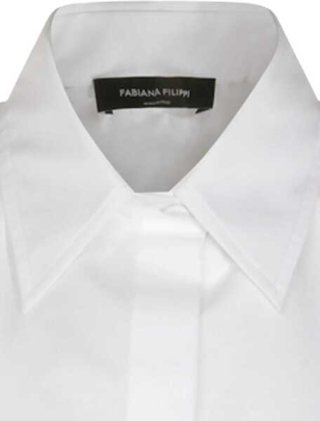 Bluze Fabiana Filippi Cotton Shirt WHITE Femei (BM 19729661) 3