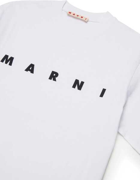 Tricouri Marni T-Shirt With Logo WHITE Baieti (BM 19729670) 3