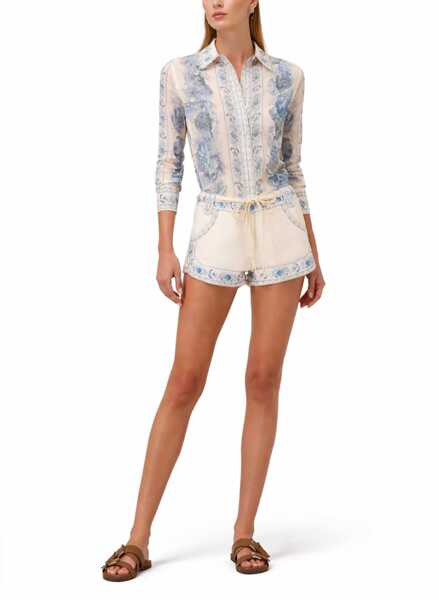 Pantaloni scurti ZIMMERMANN Mini Shorts Wanderlust IVORY Femei (BM 19729694) 2