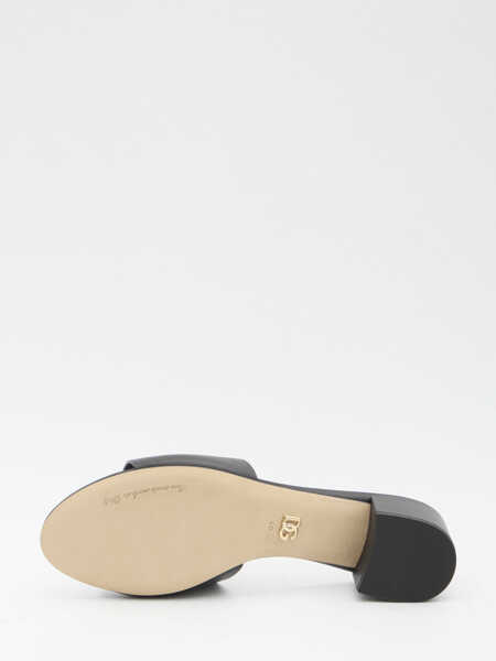 Sandale Dolce & Gabbana Calfskin Mules BLACK Femei (BM 19729811) 4