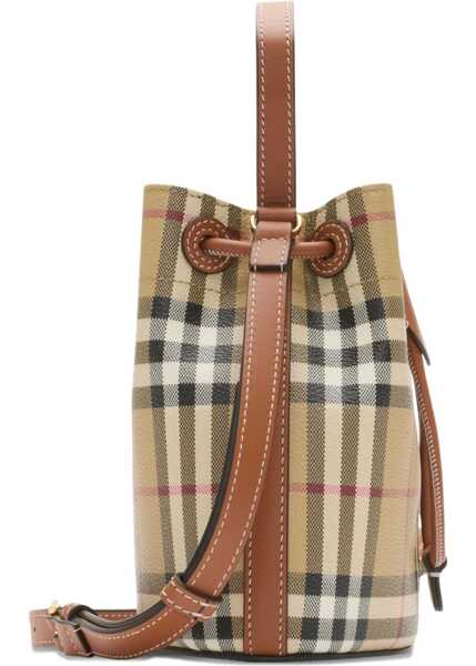 Genti tip postas Burberry Check Bucket Bag Mini BROWN Femei (BM 19729841) 5