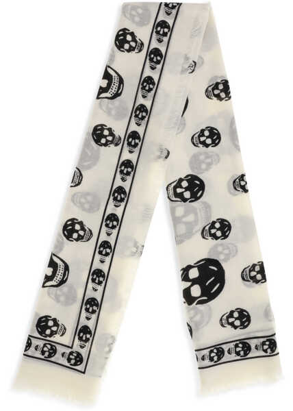 Esarfe Alexander McQueen Skull Foulard IVORY/BLACK Femei (BM 19729844) 2
