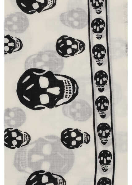 Esarfe Alexander McQueen Skull Foulard IVORY/BLACK Femei (BM 19729844) 3