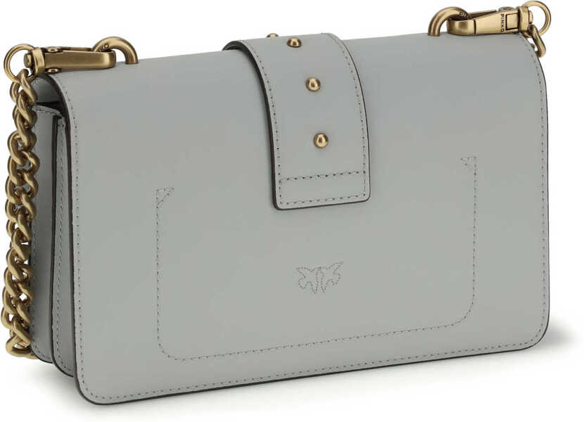Genti de umar Pinko Love One small Shoulder Bag GRIGIO PERLA-ANTIQUE GOLD Femei (BM 19729853) 3
