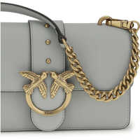 Genti de umar Dama - Genti de umar Pinko Love One small Shoulder Bag GRIGIO PERLA-ANTIQUE GOLD Femei (BM 19729853) - B-mall.ro